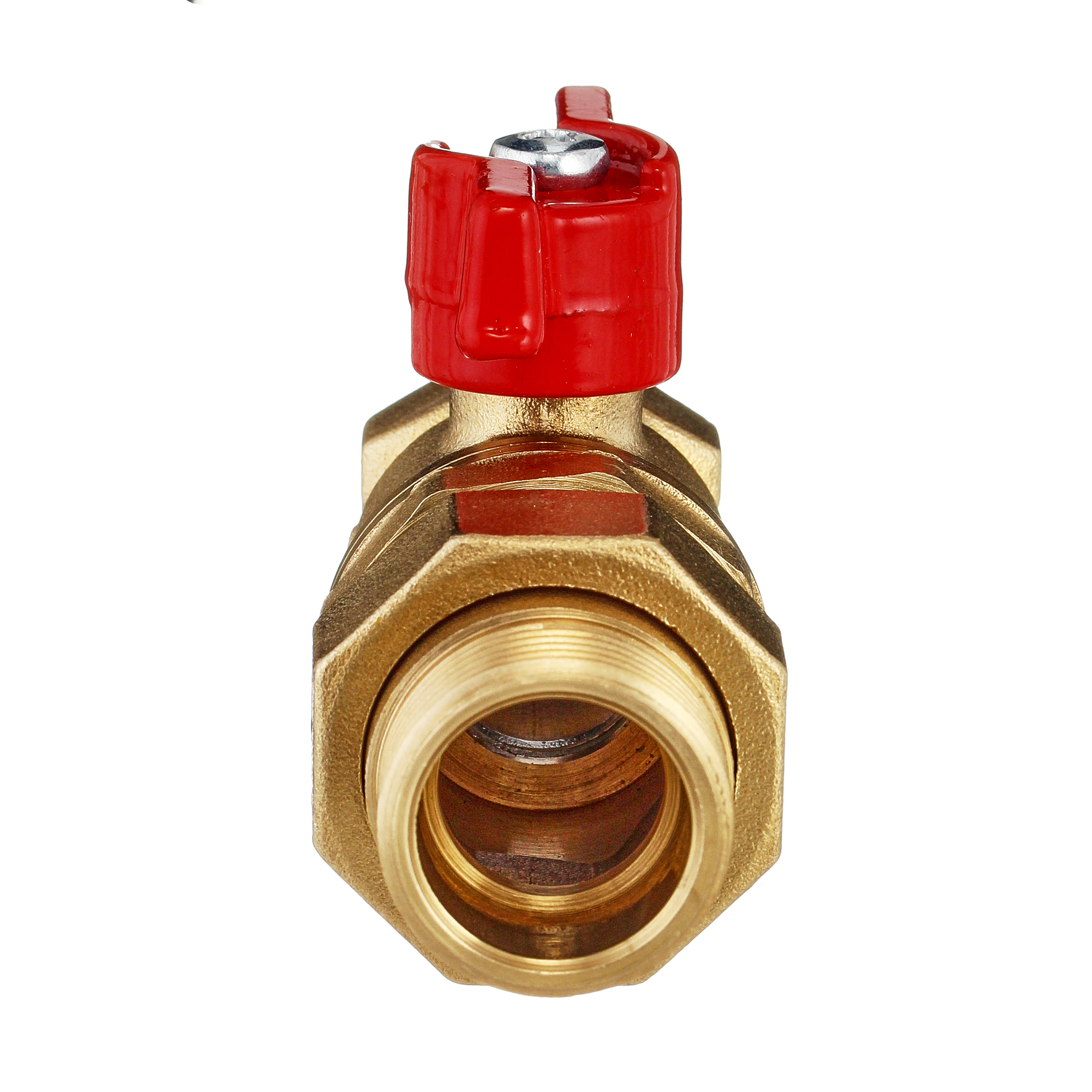 Кран шаровый латунныйБАЗ  11б27п1 вода НР/ВР Ду 25 (1") Ру 40 бабочка американка